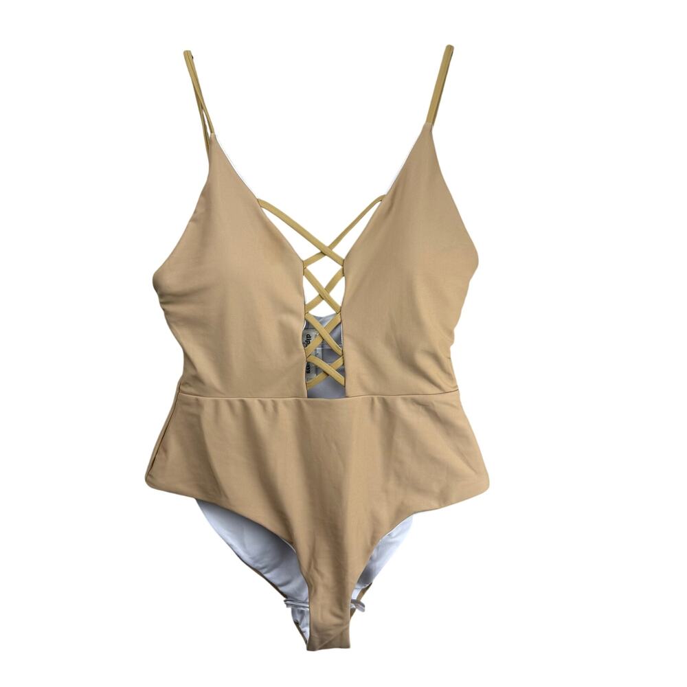 DIPPIN DAISYS Bliss One-Piece Beige Swimsuit Large - Picture 6 of 8